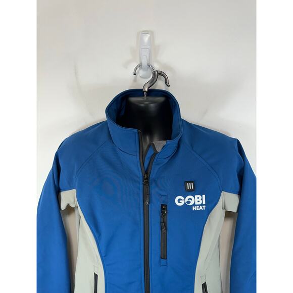 GOBI Heated Softshell Jacket Blue Size Medium Womens With Battery + Charger - Picture 7 of 10
